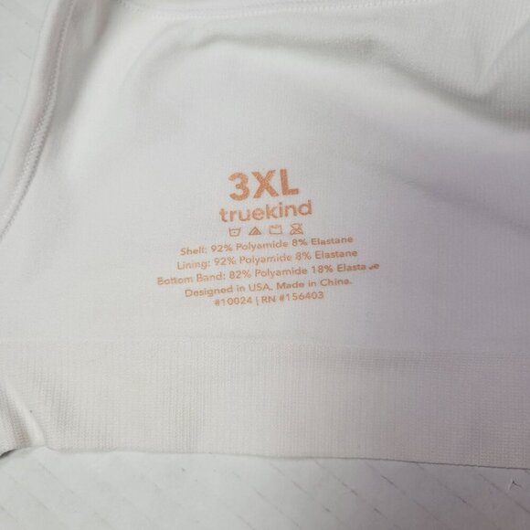 Truekind White Everyday Comfort Straps Wireless Shaping Bra #10024 Size 3X - Picture 4 of 5